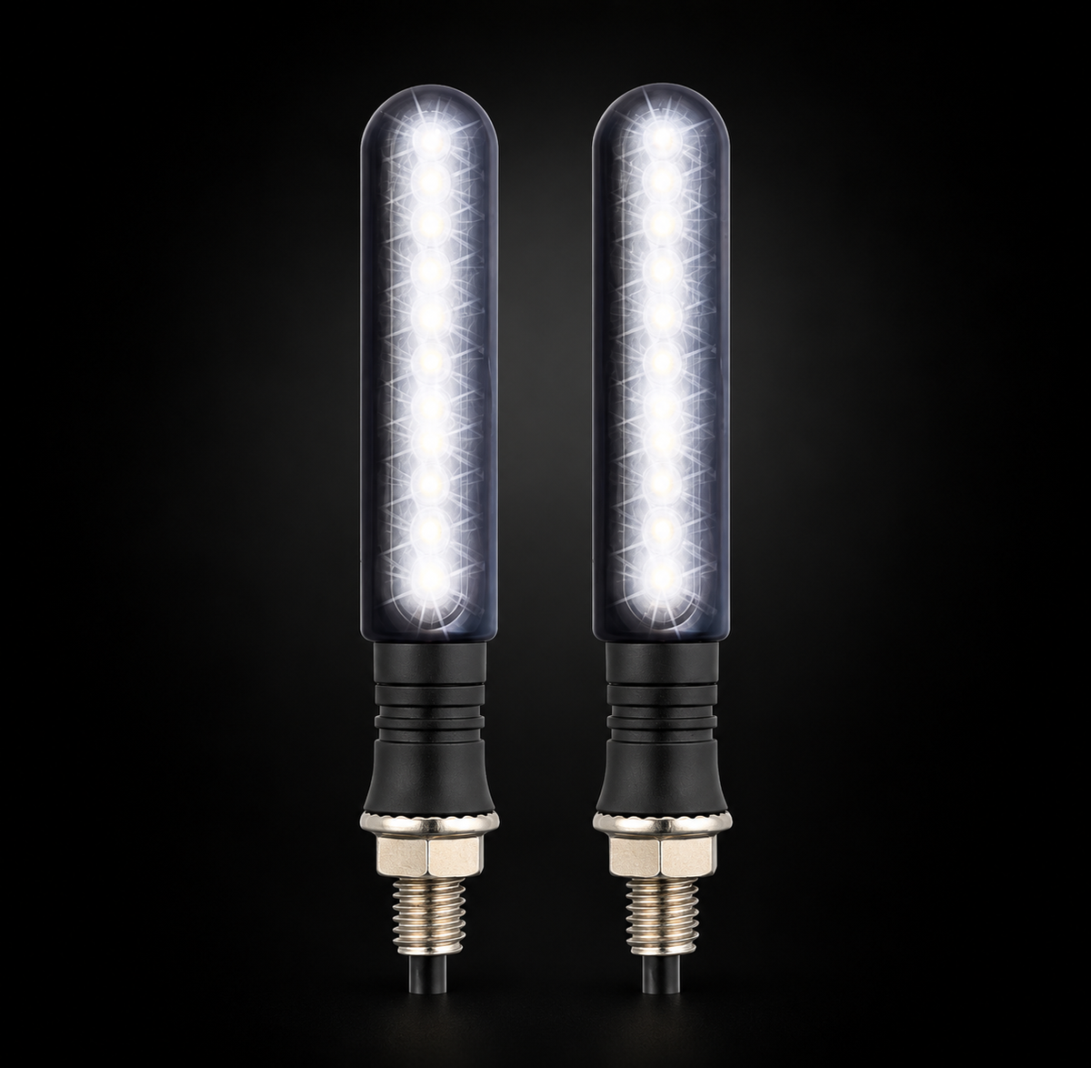 Clignotants LED séquentiels, version avant blanche et version arrière rouge