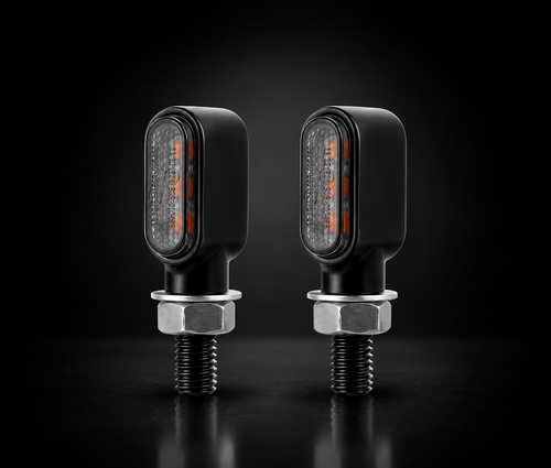 Mini clignotants LED allumés en orange