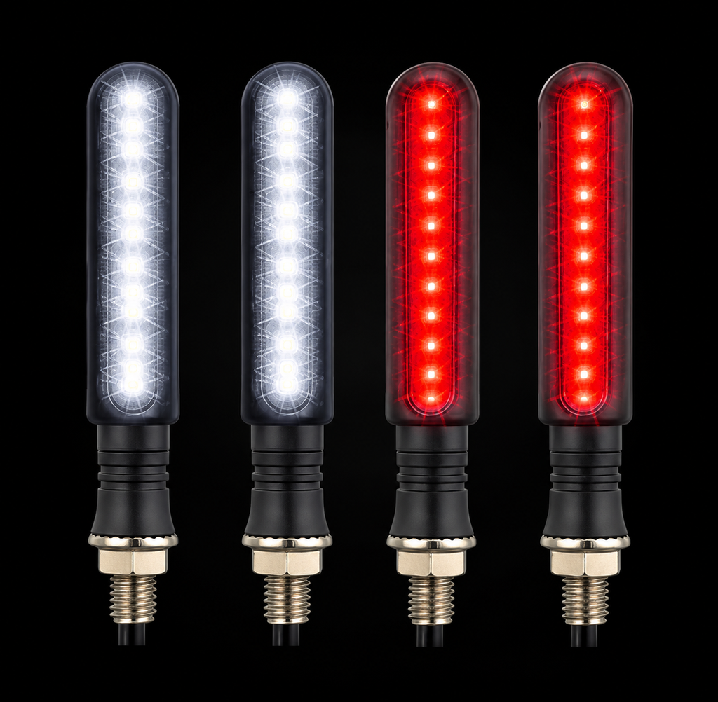 Clignotants LED séquentiels longs pour moto